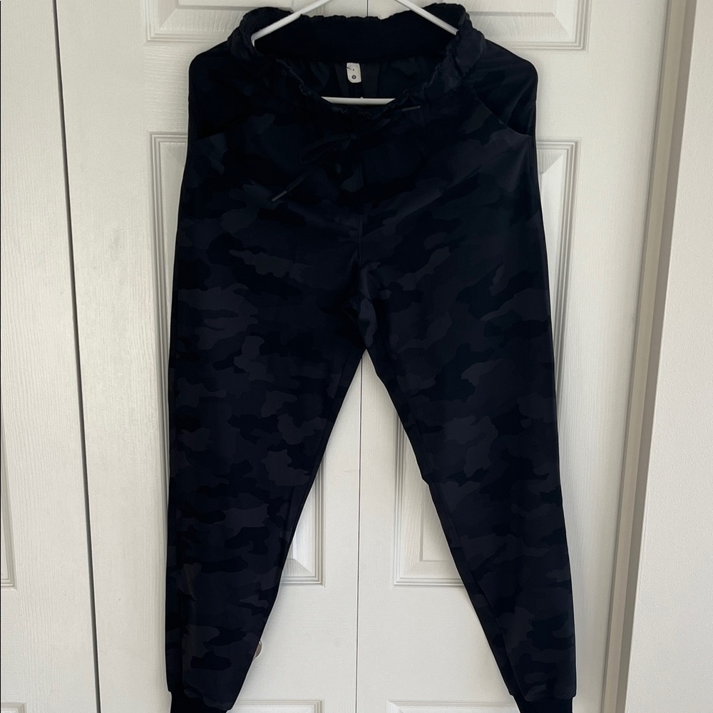 Like new! Lululemon Black Camouflage Joggers